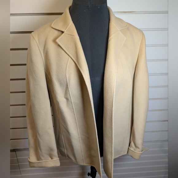 Talbots 100% Wool Open Blazer Jacket Coat size 14W Minimalist - Picture 1 of 6